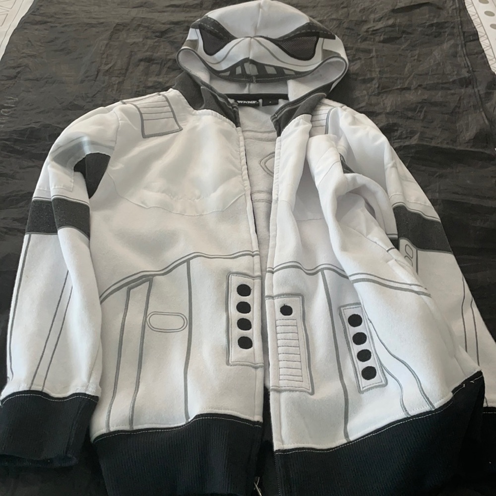 Star Wats zip up stormtrooper hoodie